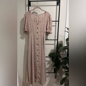 Chic Button-Front Midi Dress